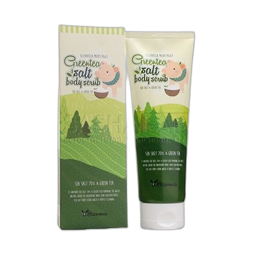 ELIZAVECCA Milky Piggy Greentea Salt Body Scrub 300ml