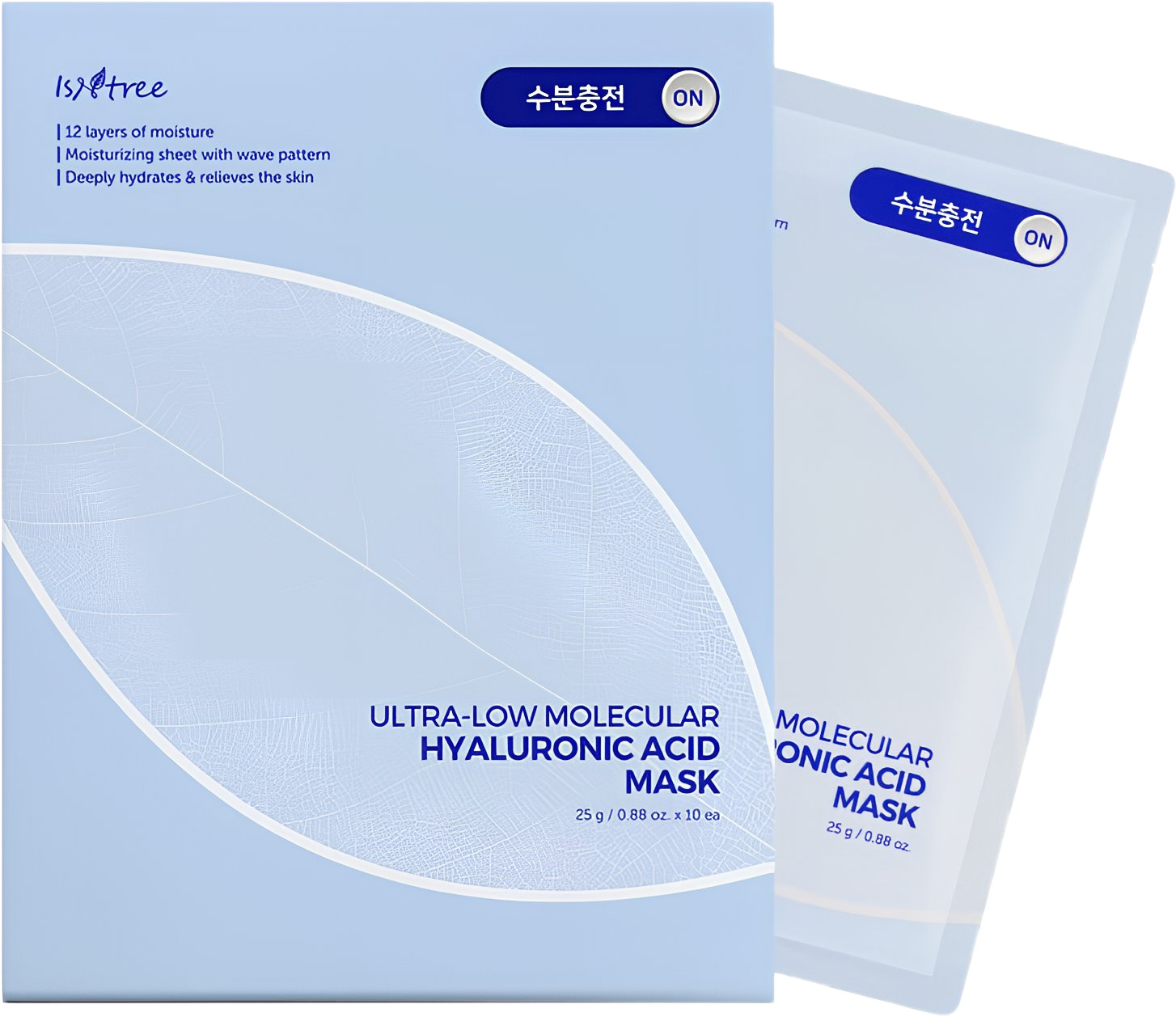 Isntree Ultra-Low Molecular Hyaluronic Acid Mask 10 Pack - 12 Layers Of Moisture